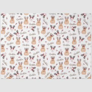Papier Mousseline Noël Rudolph et Mittens