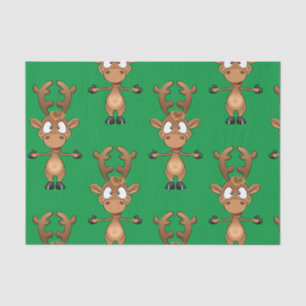Papier Mousseline Noël Rudolph Red Nez Reindeer