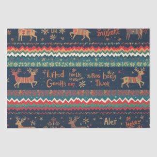 Papier Mousseline Noël Salutations motif Design