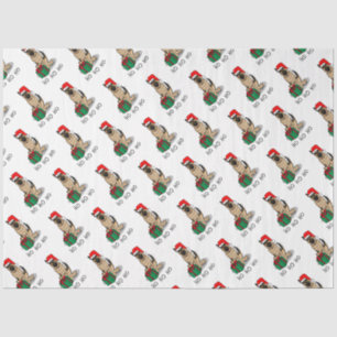 Papier Mousseline Noël Santa Hat Allemand Berger Chien mignonne