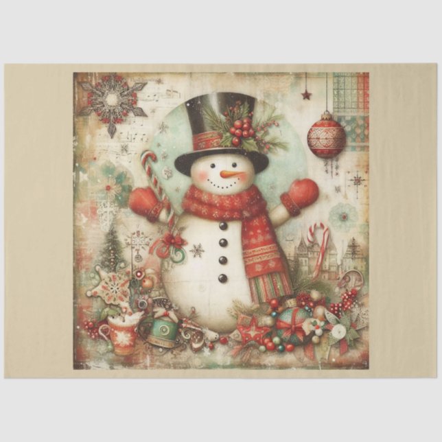 Papier Mousseline Noël Série de conception passée 14 (Recto)
