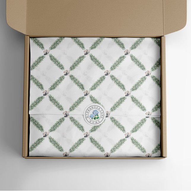 Papier Mousseline Noël Silver Bells Garland (Silver Bells Mistletoe Tissue Paper)