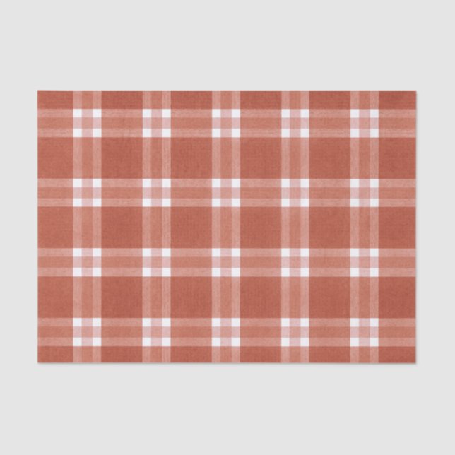 Papier Mousseline Noël simple Motif rouge rustique  (Recto)