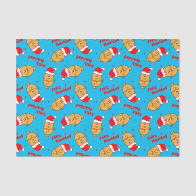 Papier Mousseline Noël Tamales Motif (Recto)
