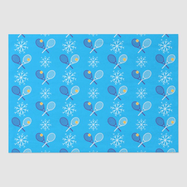 Papier Mousseline 🎄 Noël 🎾 tennis bleu  (Recto)