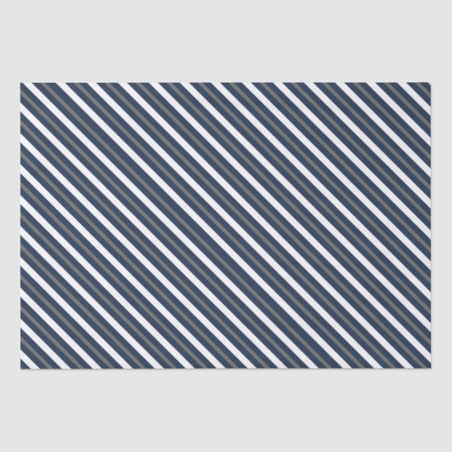 Papier Mousseline Noël Vacances Élégant Classique Marine Bleu (Recto)