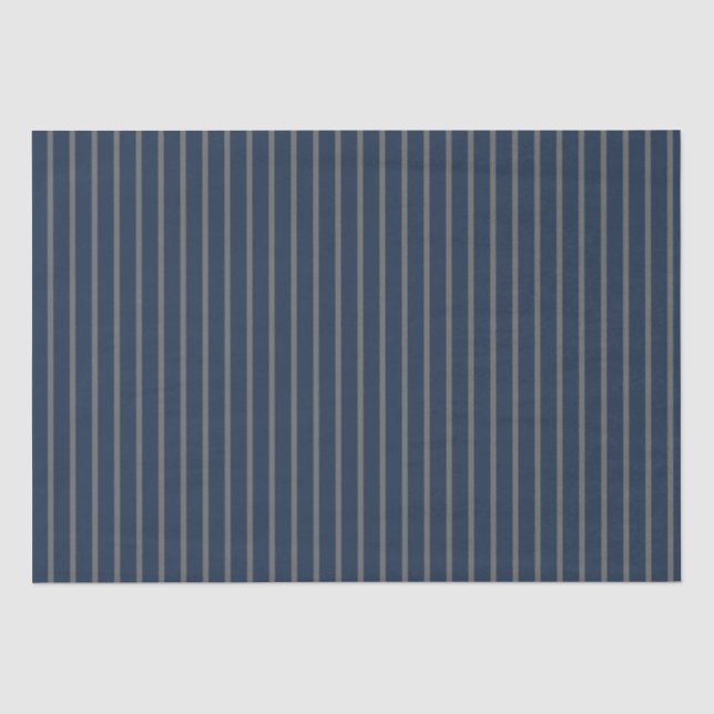 Papier Mousseline Noël Vacances Élégant Classique Marine Bleu (Recto)