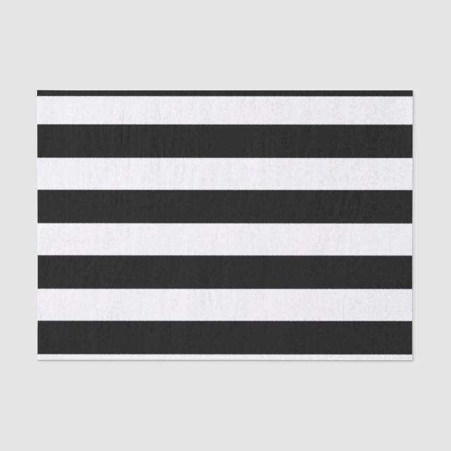 Papier Mousseline Noir Blanc rayé Fête de Mariage moderne (Recto)