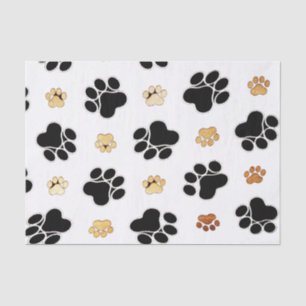 Papier Mousseline Noir et blanc canin bronzage d'empreinte de patte