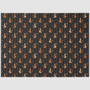 Papier Mousseline Noir et cuivre Halloween Series Design 6