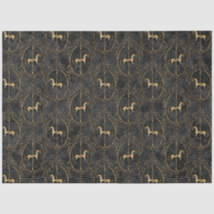 Papier Mousseline Noir et Gold Circus Series Design 11