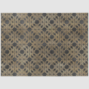Papier Mousseline Noir et Gold Circus Series Design 9