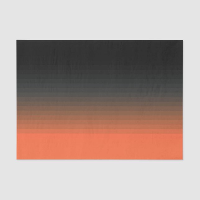 Papier Mousseline Noir et orange  (Recto)