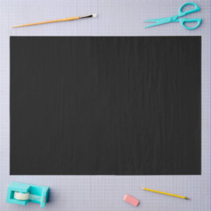 Papier Mousseline Noir Uni Élégant