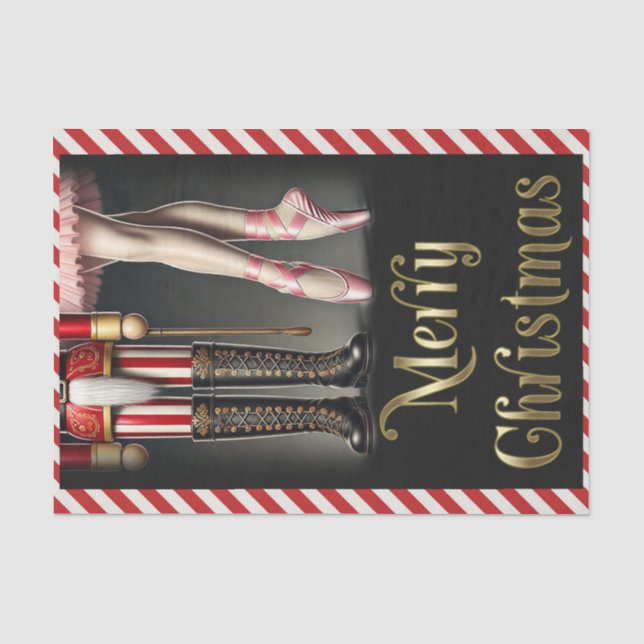 Papier Mousseline Noisette & Ballerina Black Gold Joyeux Noël (Recto)