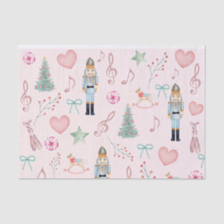 Papier Mousseline Noisette de Noël Pink Pastel Aquarelle