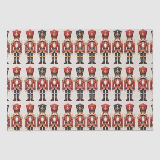 Papier Mousseline Noisette Soldats Noël (Recto)