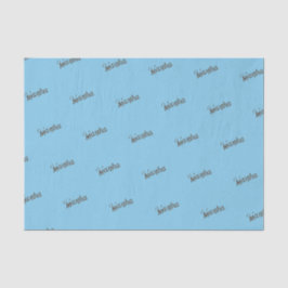 Papier Mousseline Nom ancien Papier Tissu (bleu ciel et cuivre)