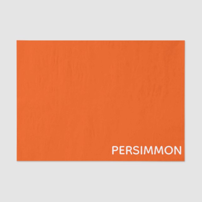 Papier Mousseline Nom de couleur rouge persimon (Recto)