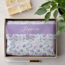 Nom de fleur sauvage aquarelle violet vert