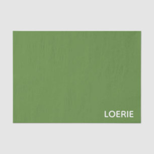 Papier Mousseline Nom de la couleur verte Loerie