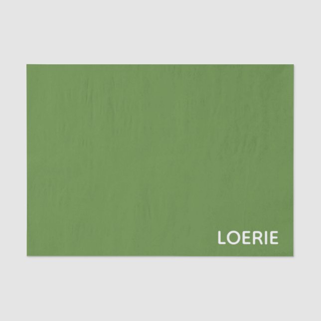 Papier Mousseline Nom de la couleur verte Loerie (Recto)