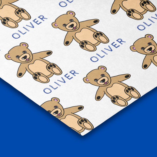 Papier Mousseline Nom du Motif de l'ours en peluche Brown (Créateur téléchargé)