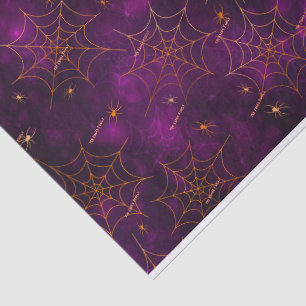 Papier Mousseline Nom, Motif Bokeh Toiles d'araignée effrayantes