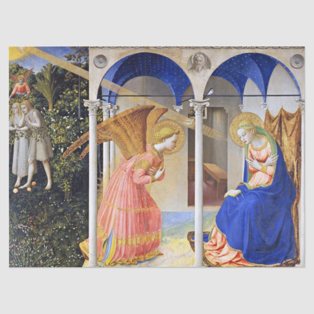 Papier Mousseline NONCIATION de Fra Beato Angelico Noël (Recto)