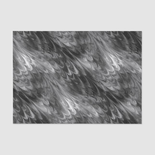 Papier Mousseline nonpareil marble greyscale : papier de tissu (Recto)