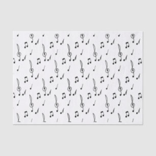 Papier Mousseline note de musique Motif Musique Thème Treble Clef