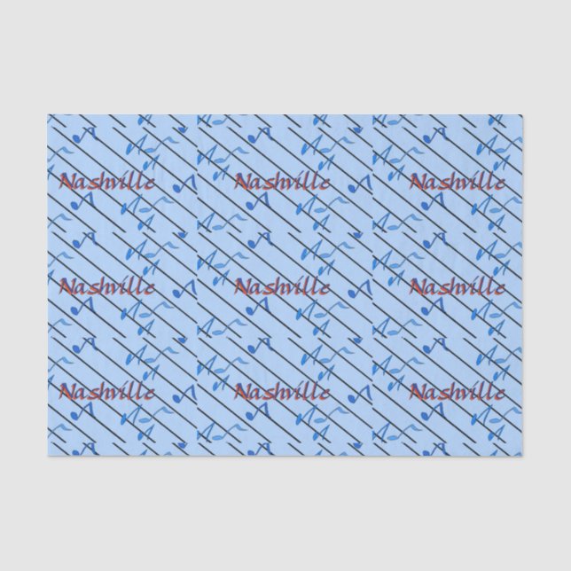 Papier Mousseline Notes bleues de Nashville (Recto)
