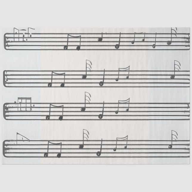 Papier Mousseline Notes de feuille de musique de découpage (Recto)