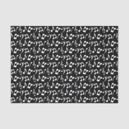 Papier Mousseline Notes de musique blanche Tissue Paper