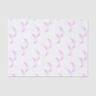 Papier Mousseline Notes de musique rose