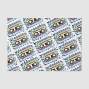 Papier Mousseline Notes d'enregistreur à cassettes et de musique de