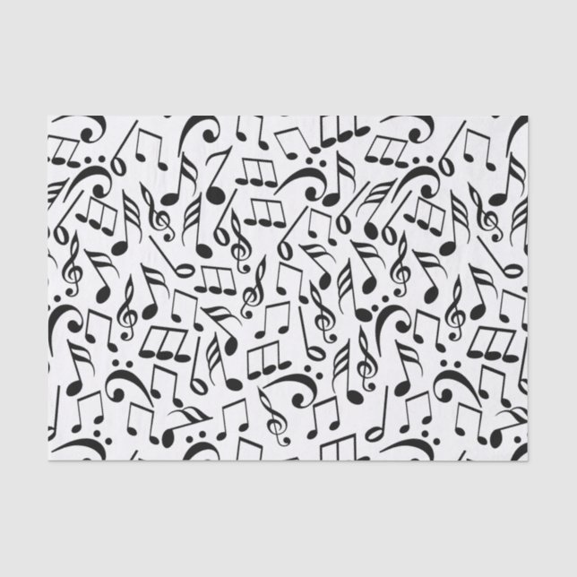 Papier Mousseline Notes musicales (Recto)