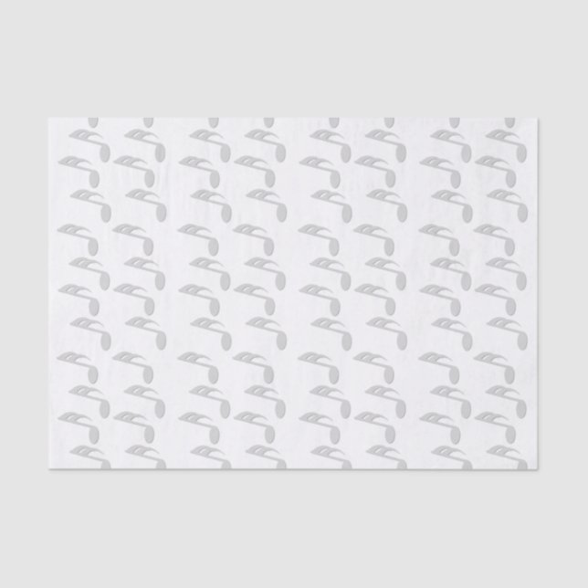 Papier Mousseline Notes musicales en argent (Recto)