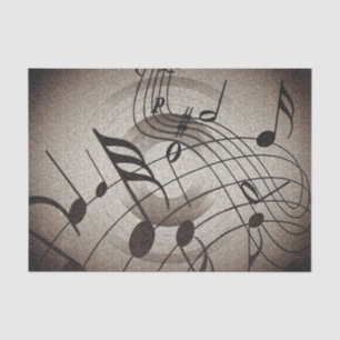 Papier Mousseline Notes musicales Musicien Découpage