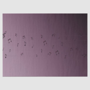 Papier Mousseline Notes musicales Ombre Mauve