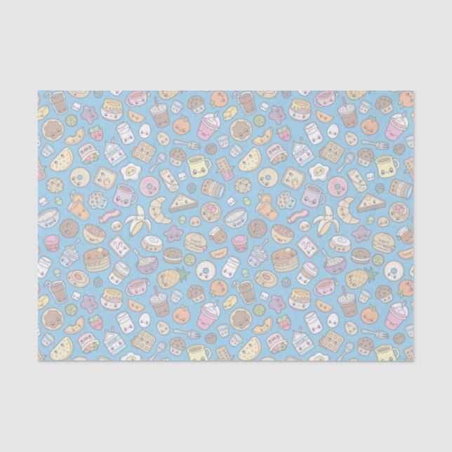 Papier Mousseline Nourriture de petit déjeuner mignonne (Recto)