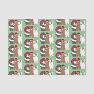 Papier Mousseline Nous Ours Nus - Bonnes Fêtes