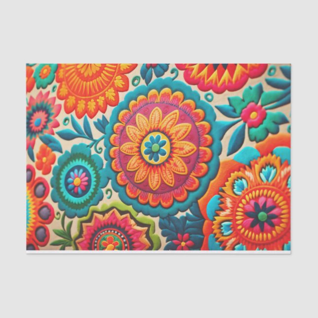 Papier Mousseline NOUVEAU BOHEMIA 2 beau papier décolleté éclatant (Recto)