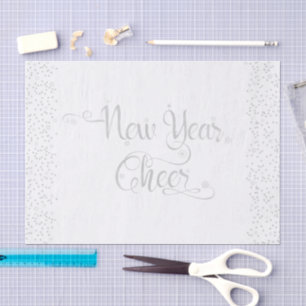 Papier Mousseline Nouvel an Parties scintillant d'argent Cheval floc