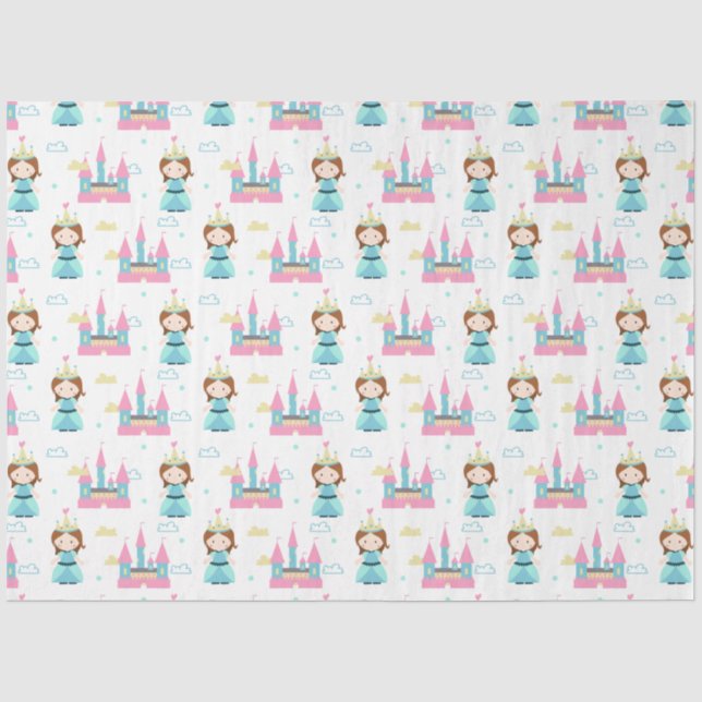 Papier Mousseline Nouvel anniversaire de la mignonne princesse (Recto)