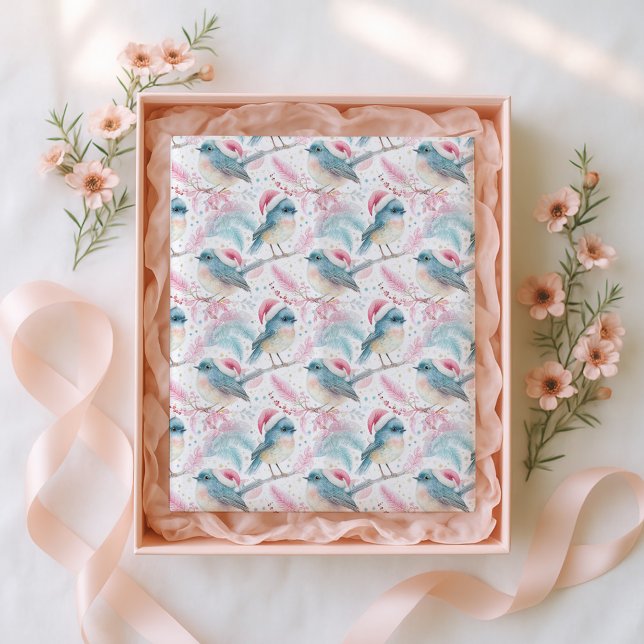 Papier Mousseline Nouvelle-Zélande North Island Robin Motif Noël (Créateur téléchargé)