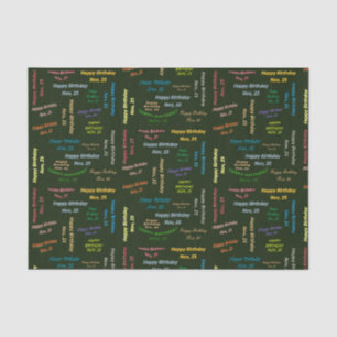 Papier Mousseline Novembre, 25 Anniversaire Tissue Paper
