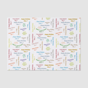 Papier Mousseline Novembre 7 Anniversaire Tissue Paper