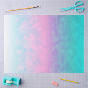 Papier Mousseline Nuage pastel brisé