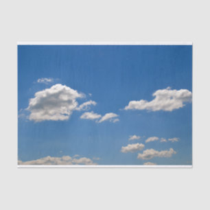 Papier Mousseline Nuages blancs sur ciel bleu